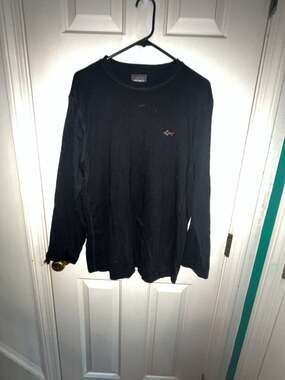 Greg Norman for Tasso Elba Performance Long Sleeve Shirt Black XL